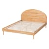 Denton Japandi Platform Queen Bed in Natural Brown by Baxton Studio - BAX-BBT61137-A2 Natural Wood-Queen Bed - Image 4 of 0