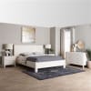 Laria Contemporary Queen Bed in White Finish by Baxton Studio - BAX-BBT61176-B - Image 2 of 0