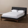 Louvain Contemporary Queen Platform Bed in Dark Grey/Walnut Finish by Baxton Studio - BAX-BBT6696-Dark Grey-Queen - Image 2 of 0