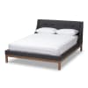 Louvain Contemporary Queen Platform Bed in Dark Grey/Walnut Finish by Baxton Studio - BAX-BBT6696-Dark Grey-Queen - Image 3 of 0