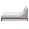 Louvain Contemporary Twin Platform Bed in Greyish Beige/Walnut Finish by Baxton Studio - BAX-BBT6696-Greyish Beige-Twin - Image 4 of 0