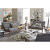 Sorrento Mid-Century Retro Modern Grey 3-Piece Living Room Set by Baxton Studio - BAX-BBT8013-Grey 3PC Set - Image 2 of 0