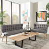 Melody Mid-Century Modern Grey 2-Piece Living Room Set by Baxton Studio - BAX-BBT8026-Grey-2PC Set - Image 1 of 0