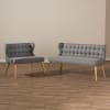 Melody Mid-Century Modern Grey 2-Piece Living Room Set by Baxton Studio - BAX-BBT8026-Grey-2PC Set - Image 2 of 0