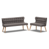 Melody Mid-Century Modern Grey 2-Piece Living Room Set by Baxton Studio - BAX-BBT8026-Grey-2PC Set - Image 3 of 0