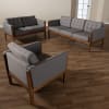 Lenne Mid-Century Modern Grey 3-Piece Living Room Set by Baxton Studio - BAX-BBT8041-Grey-3PC Set - Image 2 of 0