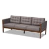 Lenne Mid-Century Modern Grey 3-Piece Living Room Set by Baxton Studio - BAX-BBT8041-Grey-3PC Set - Image 4 of 0