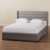 Braylon 3-Drawer Storage Platform Queen Bed in Light Grey/Dark Brown by Baxton Studio - BAX-CF 9270-A-Coronado-A-Grey-Queen - Image 3 of 0
