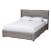 Braylon 3-Drawer Storage Platform Queen Bed in Light Grey/Dark Brown by Baxton Studio - BAX-CF 9270-A-Coronado-A-Grey-Queen - Image 4 of 0