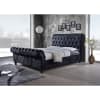 Castello Platform Bed in Black Velvet Finish by Baxton Studio - BAX-CF8539-Black-Queen - Image 1 of 0