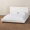 Braylin Platform Queen Bed in White Finish by Baxton Studio - BAX-CFSP0828-White-Queen - Image 2 of 0