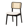 Dannon 7 Piece Rectangular Dining Room Set in Cream and Black Finish by Baxton Studio - BAX-CS001C-Black/Cream-7PC - Image 5 of 0