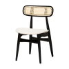 Tarana 7 Piece Rectangular Dining Room Set in Cream and Black Finish by Baxton Studio - BAX-CS002C-Black/Cream-7PC - Image 5 of 0
