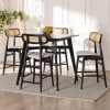 Tarana 5 Piece Counter Height Dining Room Set in Cream and Black Finish by Baxton Studio - BAX-CS002P-Black/Cream-5PC - Image 1 of 0