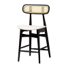 Tarana 5 Piece Counter Height Dining Room Set in Cream and Black Finish by Baxton Studio - BAX-CS002P-Black/Cream-5PC - Image 5 of 0