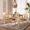Dannell 5 Piece Rectangular Dining Room Set in Grey and Natural Oak Finish by Baxton Studio - BAX-CS003C-Natural Oak/Light Grey-5PC - Image 1 of 0