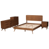 Demeter 6 Piece Full Bedroom Set in Walnut Brown Finish by Baxton Studio - BAX-Demeter-Ash Walnut-Full - Image 5 of 0