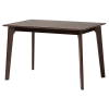 Delphina 5 Piece Dining Room Set in Warm Grey Fabric and Dark Brown Finish by Baxton Studio - BAX-Demetria-Grey/Cappuccino-5PC - Image 4 of 0