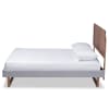 Eloise Upholstered Queen Platform Bed in Light Grey/Ash Walnut Brown Finish by Baxton Studio - BAX-Eloise-Light Grey/Ash Walnut-Queen - Image 4 of 0