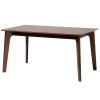 Cleo 7 Piece Dining Room Set in Espresso Fabric and Dark Brown Finish by Baxton Studio - BAX-Hortencia-Dark Brown/Cappuccino-7PC - Image 4 of 0