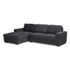 Nevin Modern and Contemporary Dark Grey Sectional with Left Facing Chaise by Baxton Studio - BAX-J099S-Dark Grey-LFC - Image 3 of 0