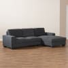 Nevin Modern and Contemporary Dark Grey Sectional with Right Facing Chaise by Baxton Studio - BAX-J099S-Dark Grey-RFC - Image 2 of 0