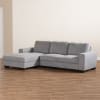 Nevin Modern and Contemporary Light Grey Sectional with Left Facing Chaise by Baxton Studio - BAX-J099S-Light Grey-LFC - Image 2 of 0