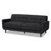Allister Mid-Century Modern Dark Grey 2-Piece Living Room Set by Baxton Studio - BAX-J1453-Dark Grey-2PC Set - Image 4 of 0