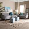 Allister Mid-Century Modern Light Grey 2-Piece Living Room Set by Baxton Studio - BAX-J1453-Light Grey-2PC Set - Image 1 of 0
