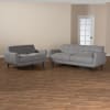 Allister Mid-Century Modern Light Grey 2-Piece Living Room Set by Baxton Studio - BAX-J1453-Light Grey-2PC Set - Image 2 of 0