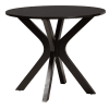 Jessie 5 Piece Round Dining Room Set in Grey and Dark Brown Finish by Baxton Studio - BAX-Jessie-Grey/Dark Brown-5PC - Image 3 of 0
