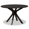 Jessie 7 Piece Round Dining Room Set in Sand and Dark Brown Finish by Baxton Studio - BAX-Jessie-Sand/Dark Brown-7PC - Image 3 of 0