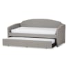Lanny Daybed with Trundle in Grey Fabric Finish by Baxton Studio - BAX-Lanny-Grey-Daybed - Image 2 of 0