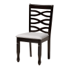 Aspen 5 Piece Round Dining Room Set in Grey and Dark Brown Finish by Baxton Studio - BAX-Lia-Grey/Dark Brown-5PC - Image 5 of 0