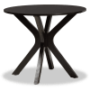 Liese 5 Piece Round Table Dining Room Set in Dark Brown Finish by Baxton Studio - BAX-Liese-Dark Brown-5PC - Image 4 of 0
