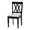 Aggie 5 Piece Round Dining Room Set in Grey and Dark Brown Finish by Baxton Studio - BAX-Lindy-Grey/Dark Brown-5PC - Image 5 of 0