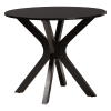 Lore 5 Piece Round Dining Room Set in Sand and Dark Brown Finish by Baxton Studio - BAX-Lore-Sand/Dark Brown-5PC - Image 3 of 0