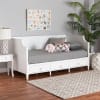 Lowri Traditional 3-Drawer Twin Daybed in White Finish by Baxton Studio - BAX-Lowri-White-Daybed-3DW-Twin - Image 1 of 0