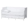 Lowri Traditional 3-Drawer Twin Daybed in White Finish by Baxton Studio - BAX-Lowri-White-Daybed-3DW-Twin - Image 2 of 0