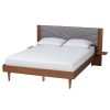 Hemera Platform Queen Bed in Walnut Brown by Baxton Studio - BAX-MG-0222-Walnut/Dark Grey-Queen - Image 2 of 0