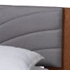 Hemera Platform Queen Bed in Walnut Brown by Baxton Studio - BAX-MG-0222-Walnut/Dark Grey-Queen - Image 5 of 0