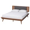 Eliseo Platform Full Bed in Dark Grey and Walnut Brown Finish by Baxton Studio - BAX-MG0005-Rattan-Full - Image 3 of 0