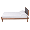 Eliseo Platform Full Bed in Dark Grey and Walnut Brown Finish by Baxton Studio - BAX-MG0005-Rattan-Full - Image 4 of 0