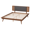 Eliseo Platform Full Bed in Dark Grey and Walnut Brown Finish by Baxton Studio - BAX-MG0005-Rattan-Full - Image 5 of 0