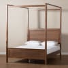 Veronica Queen Platform Canopy Bed in Walnut Brown by Baxton Studio - BAX-MG0021-1-Walnut-Queen - Image 2 of 0