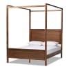 Veronica Queen Platform Canopy Bed in Walnut Brown by Baxton Studio - BAX-MG0021-1-Walnut-Queen - Image 3 of 0