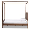 Veronica Queen Platform Canopy Bed in Walnut Brown by Baxton Studio - BAX-MG0021-1-Walnut-Queen - Image 4 of 0