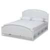 Elise Storage Platform Bed in White Finish by Baxton Studio - BAX-MG0038-White-Queen - Image 3 of 0