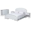 Elise 4-Piece Bedroom Set in White Finish by Baxton Studio - BAX-MG0038-White-Queen-4PC - Image 3 of 0