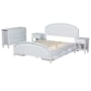 Elise 4-Piece Bedroom Set in White Finish by Baxton Studio - BAX-MG0038-White-Queen-4PC - Image 4 of 0